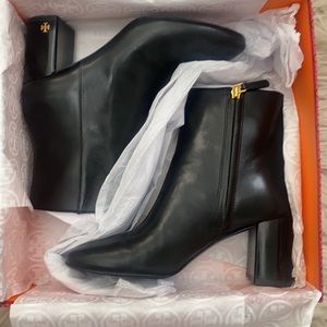 New Tory Burch Brooke MM Booties in black, Sz 8. Sold out on their site. W/ box.